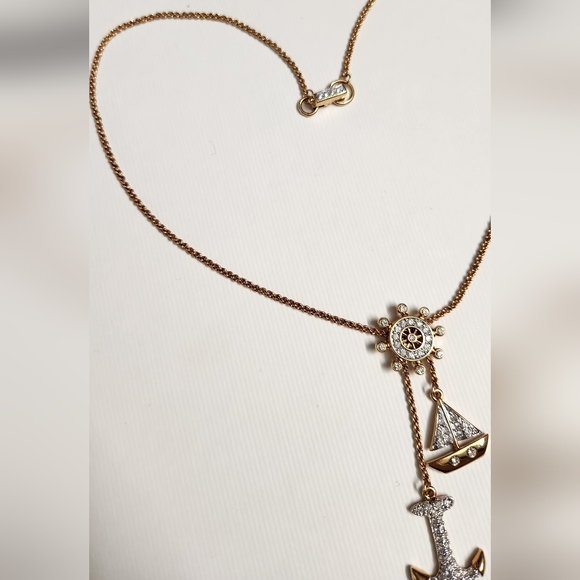 Swarovski Anchor Sailboat and Ship Wheel Necklace - Picture 10 of 16